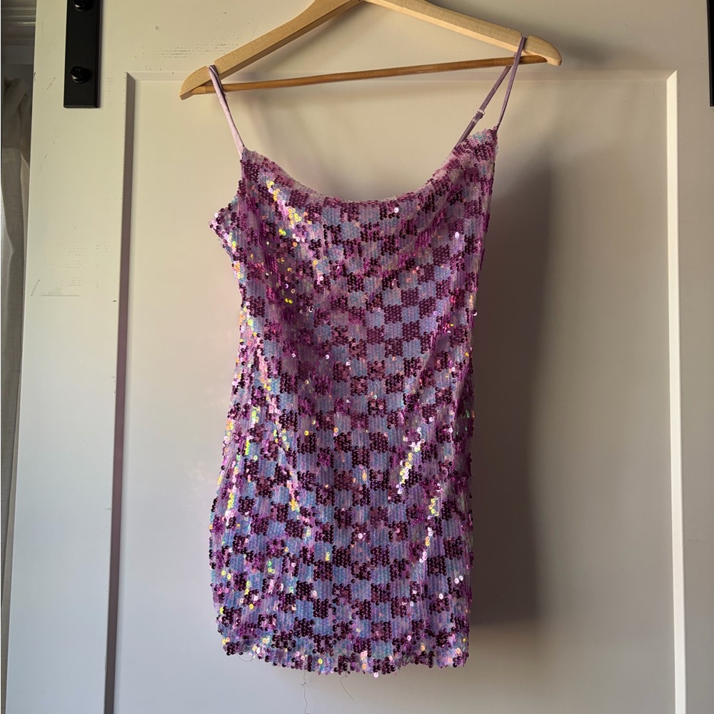 Sequin Mini Dress in Pink
